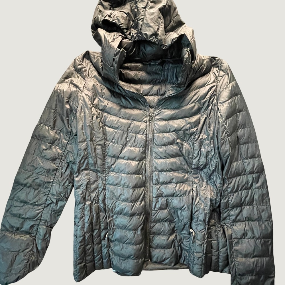 Heatkeep Puffer Jacket Women S Black Hooded Down Quilted Packable Lightweight